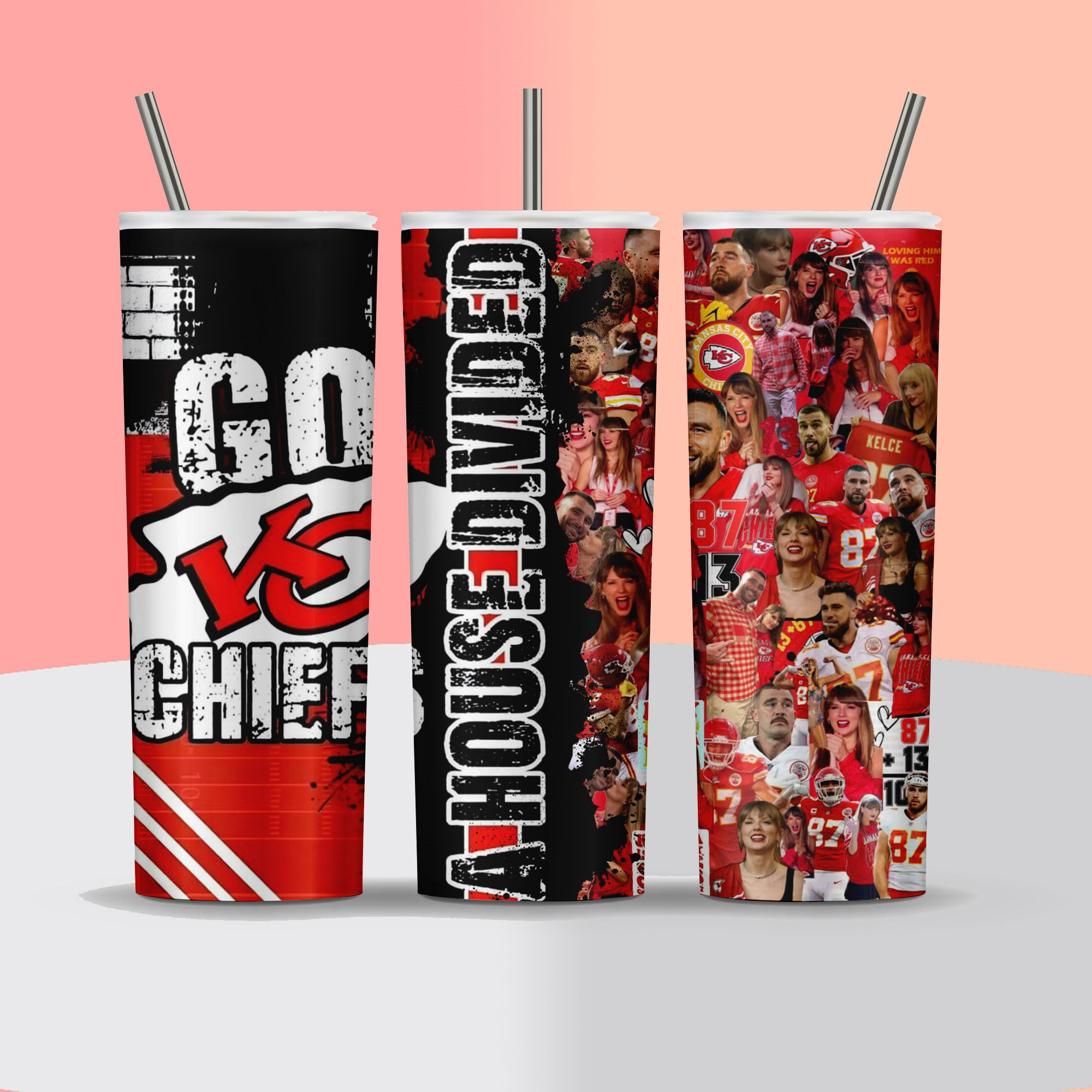 NFL - Kansas City Chiefs - Football "House Divided" Swift Kelce - Tumbler