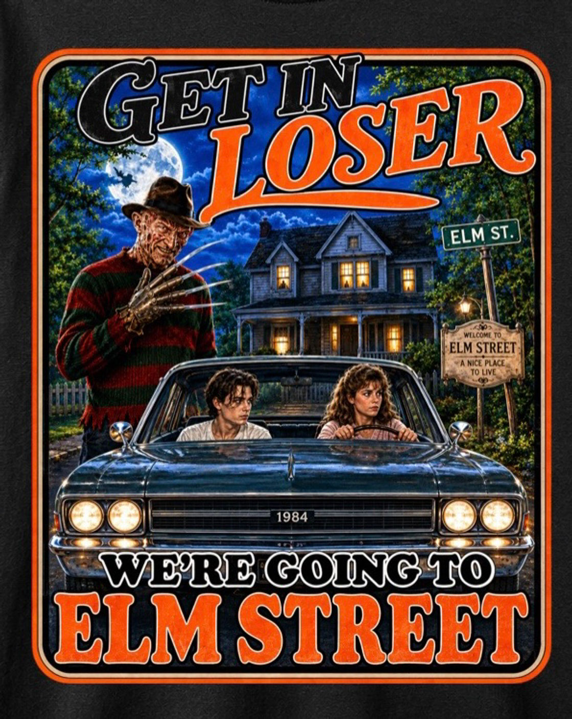 Nightmare on Elm Street - Get in Loser We’re Headed to Elm St shirt - Apparel