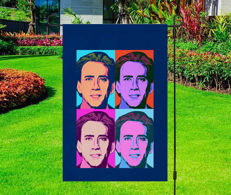 Nicolas Cage Pop Art Yard Flag