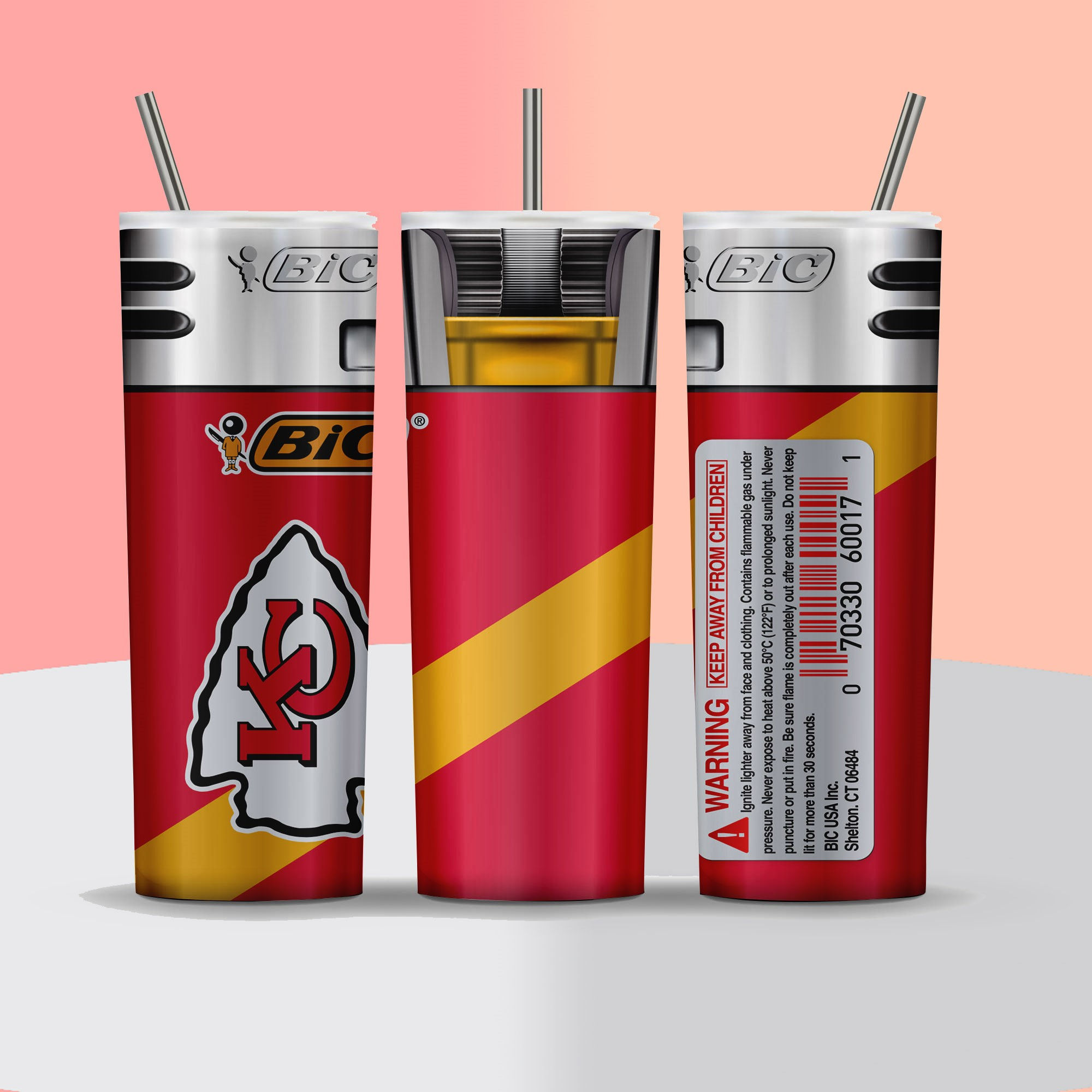 NFL - Kansas City Chiefs - Football Bic Lighter - Tumbler