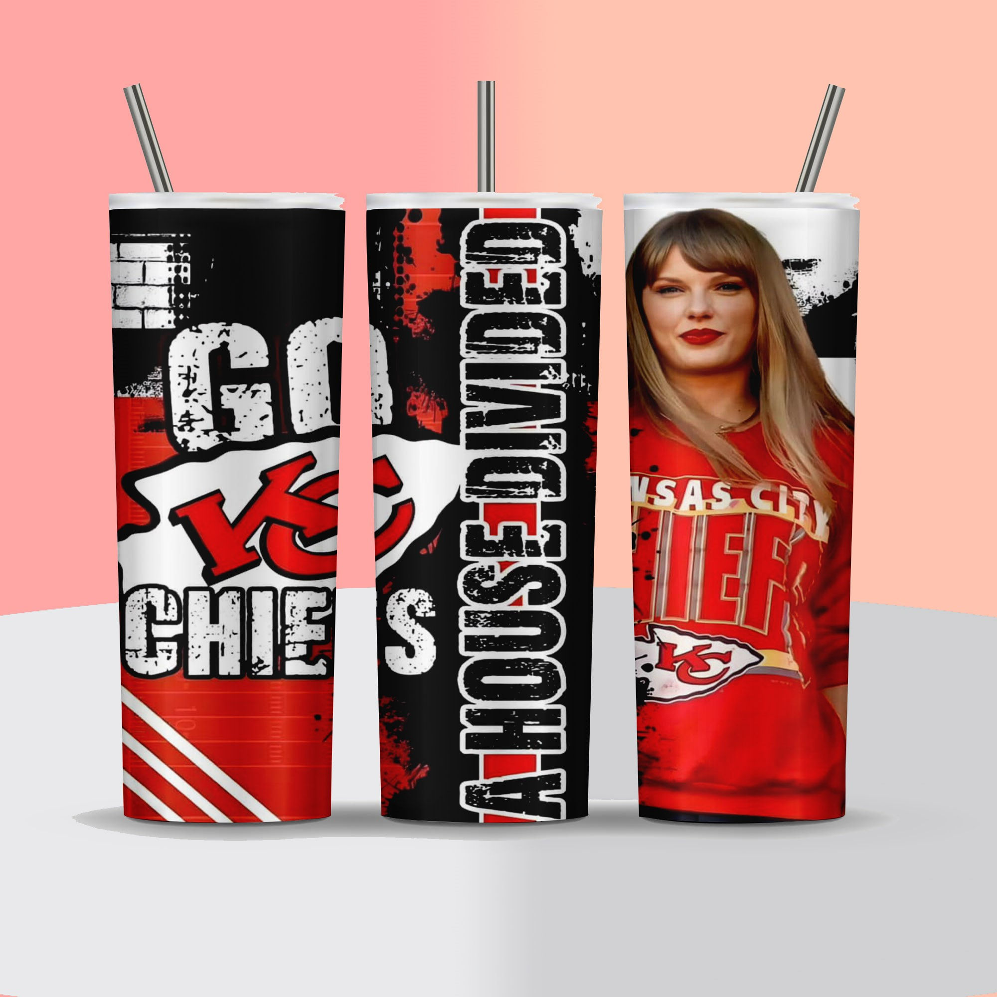 NFL - Kansas City Chiefs - Football "House Divided" Swift Kelce - Tumbler