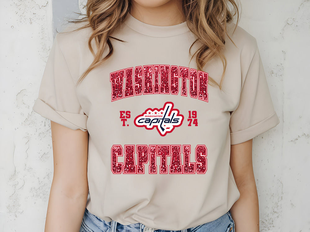 NHL - Washington Capitals - Vintage Sequins Look with Logo - Apparel