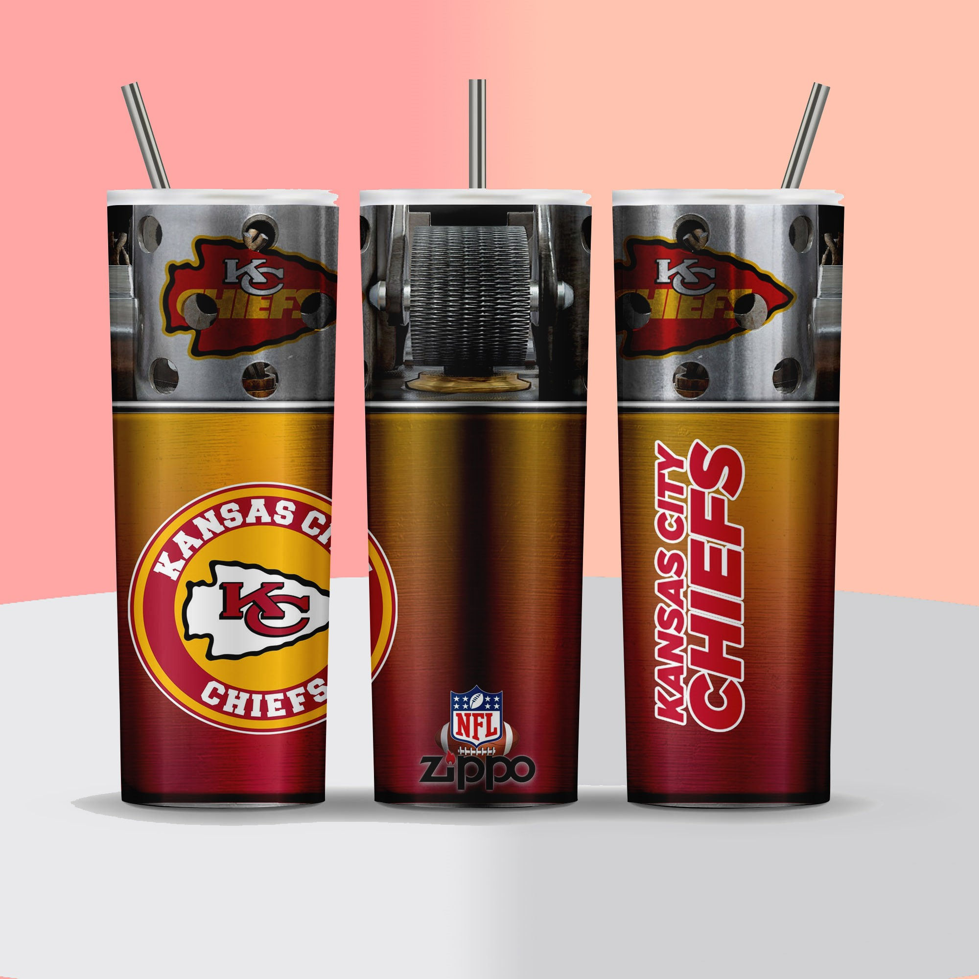 NFL - Kansas City Chiefs - Football Zippo Lighter - Tumbler