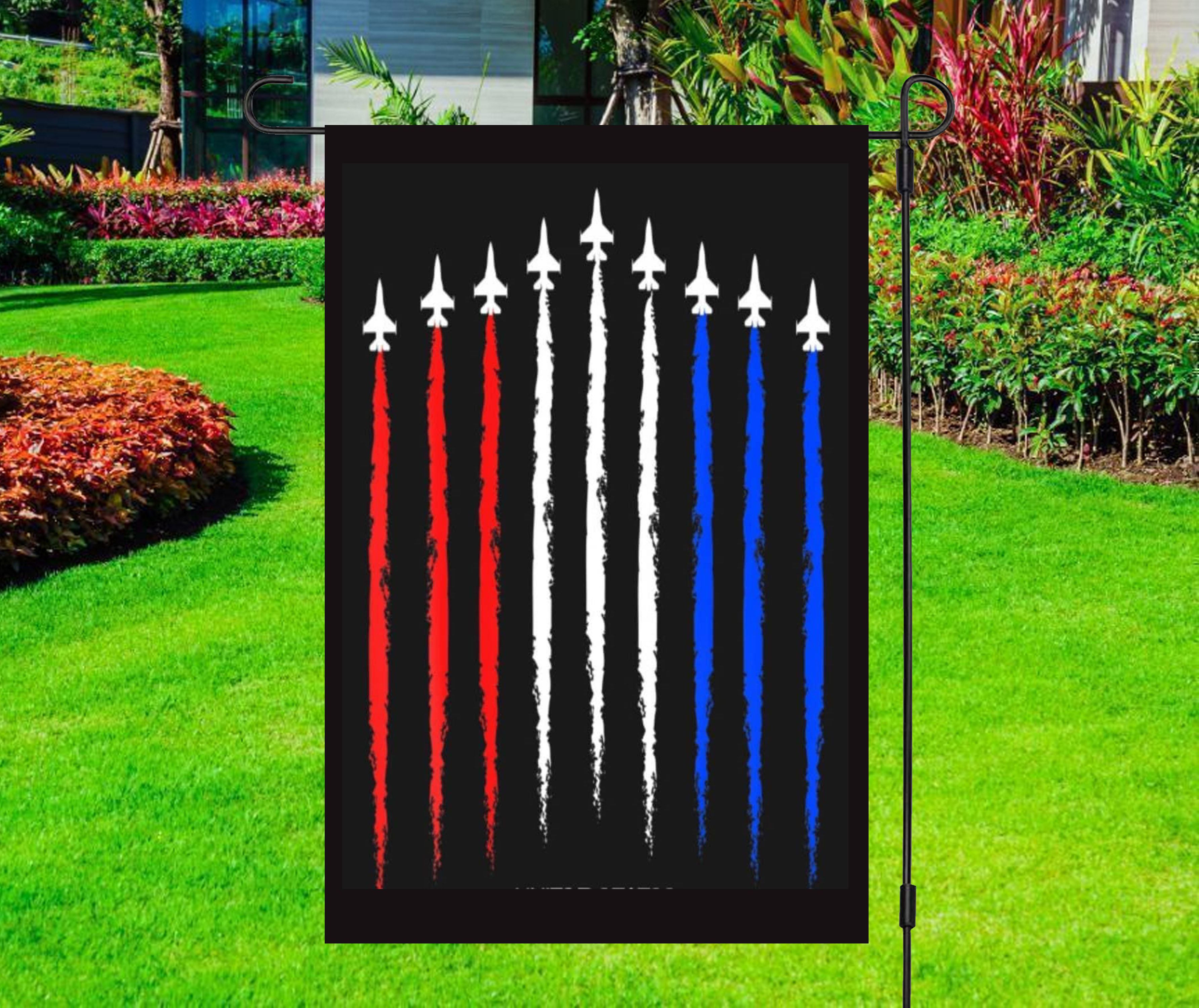 Independence Day - Planes - 4th July - Yard Flag
