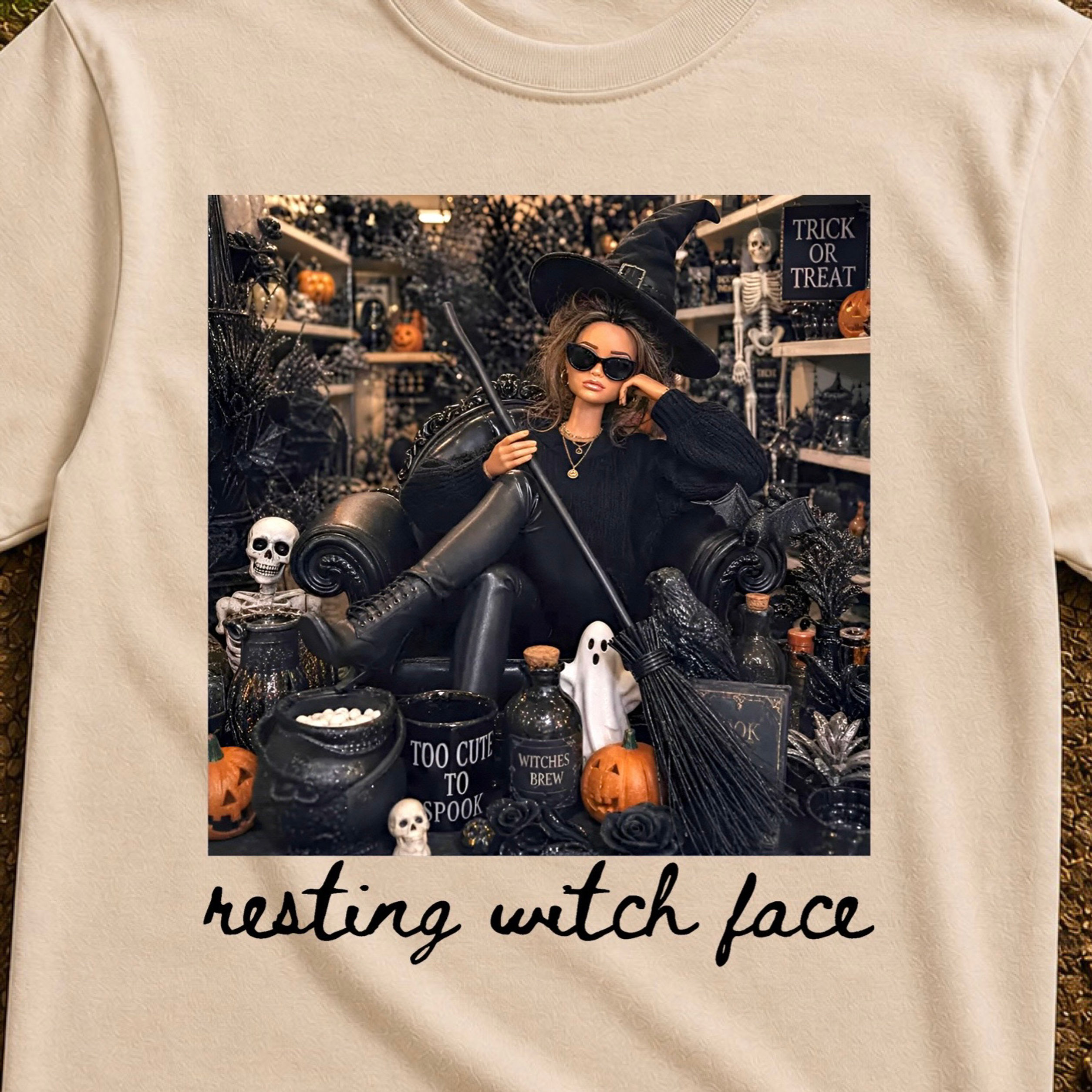 Anxiety Barbie - Resting Witch Face shirt - Apparel