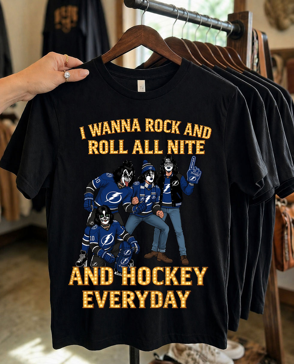 Thumbnail: Kiss x Tampa Bay Lightning - I Wanna Hockey Everyday - Apparel