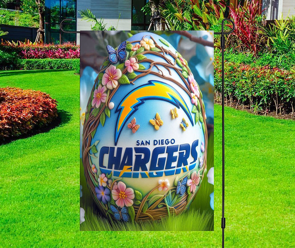 Easter Egg - San Diego Chargers - Garden Yard Flag