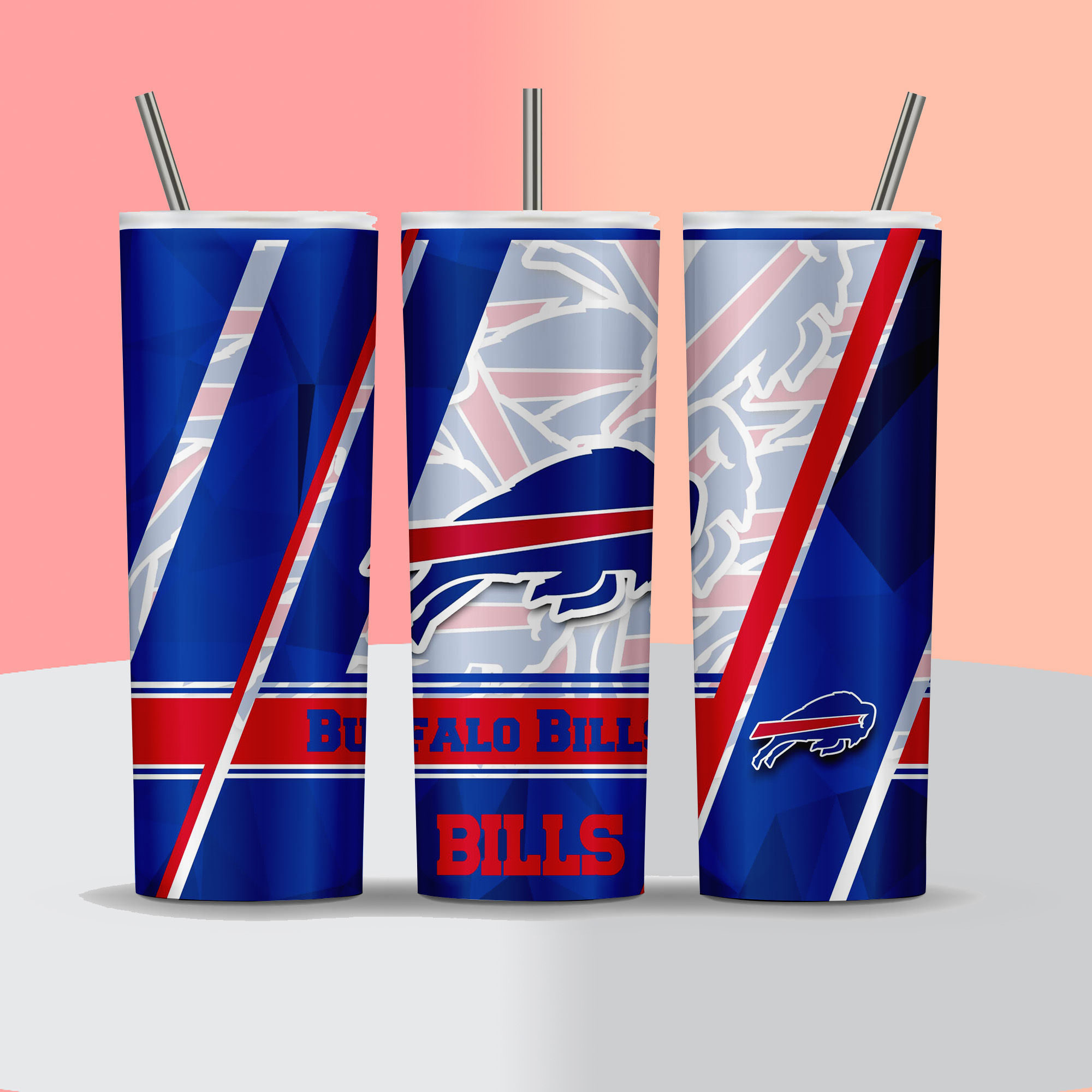 NFL - Buffalo Bills - Football Sticker Pile Logo - Tumbler