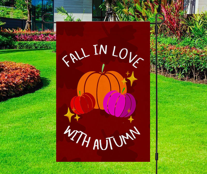 Fall in Love With Autumn Yard Flag