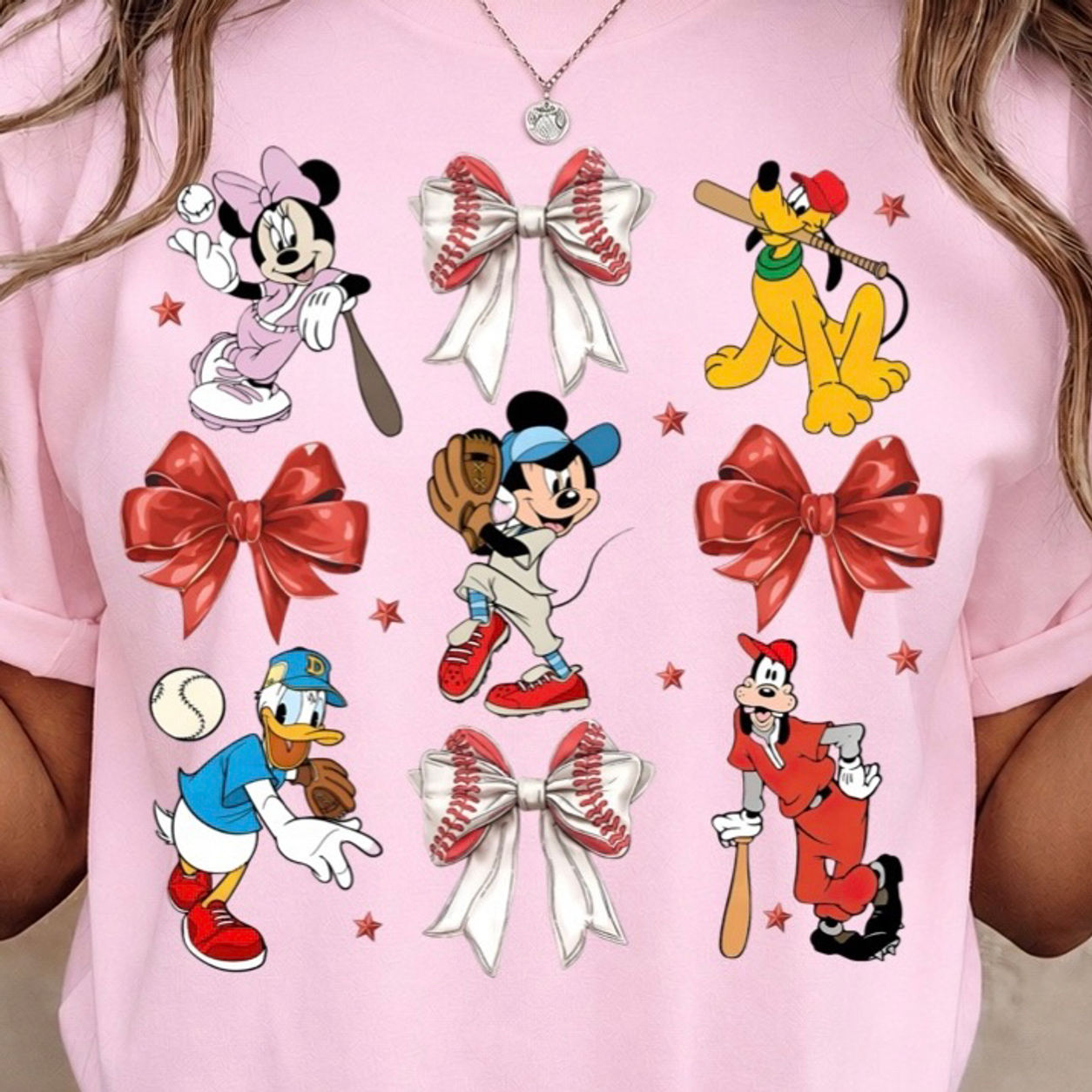 Disney - Fab 5 Baseball Coquette Bows shirt - Apparel 