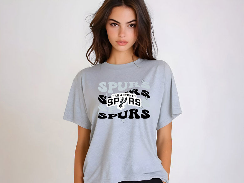 Thumbnail: NBA - San Antonio Spurs - Wavy Team Names - Apparel