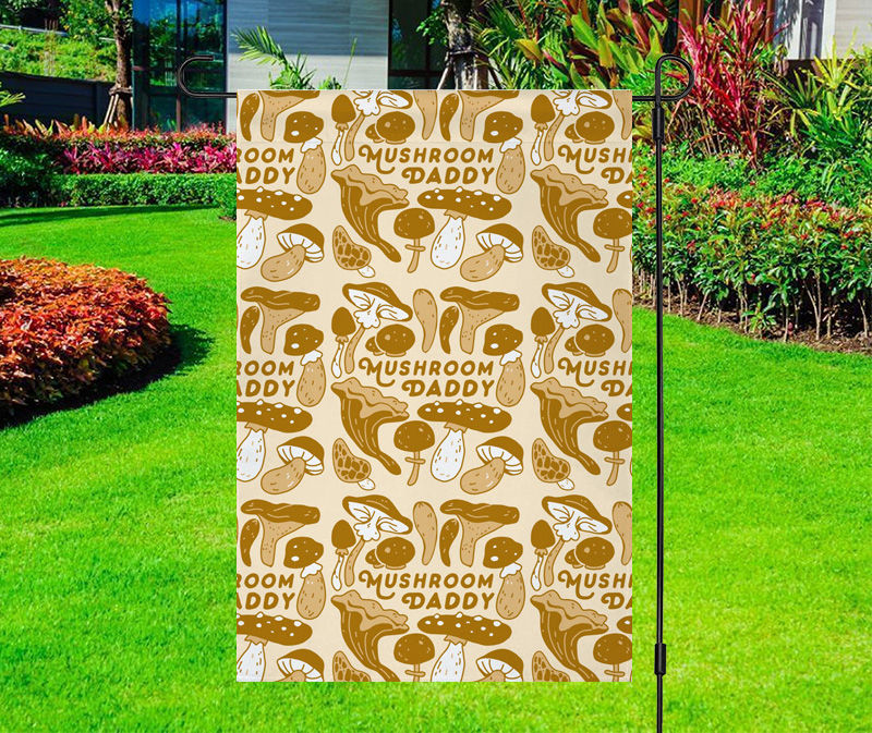 Mushroom Daddy Pattern Yard Flag