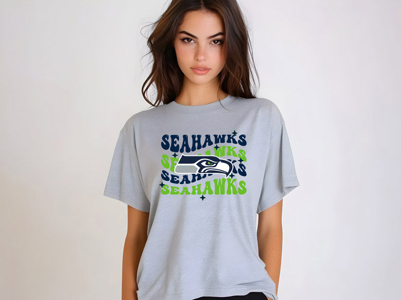 Thumbnail: NFL - Seattle Seahawks - Wavy Team Name - Apparel