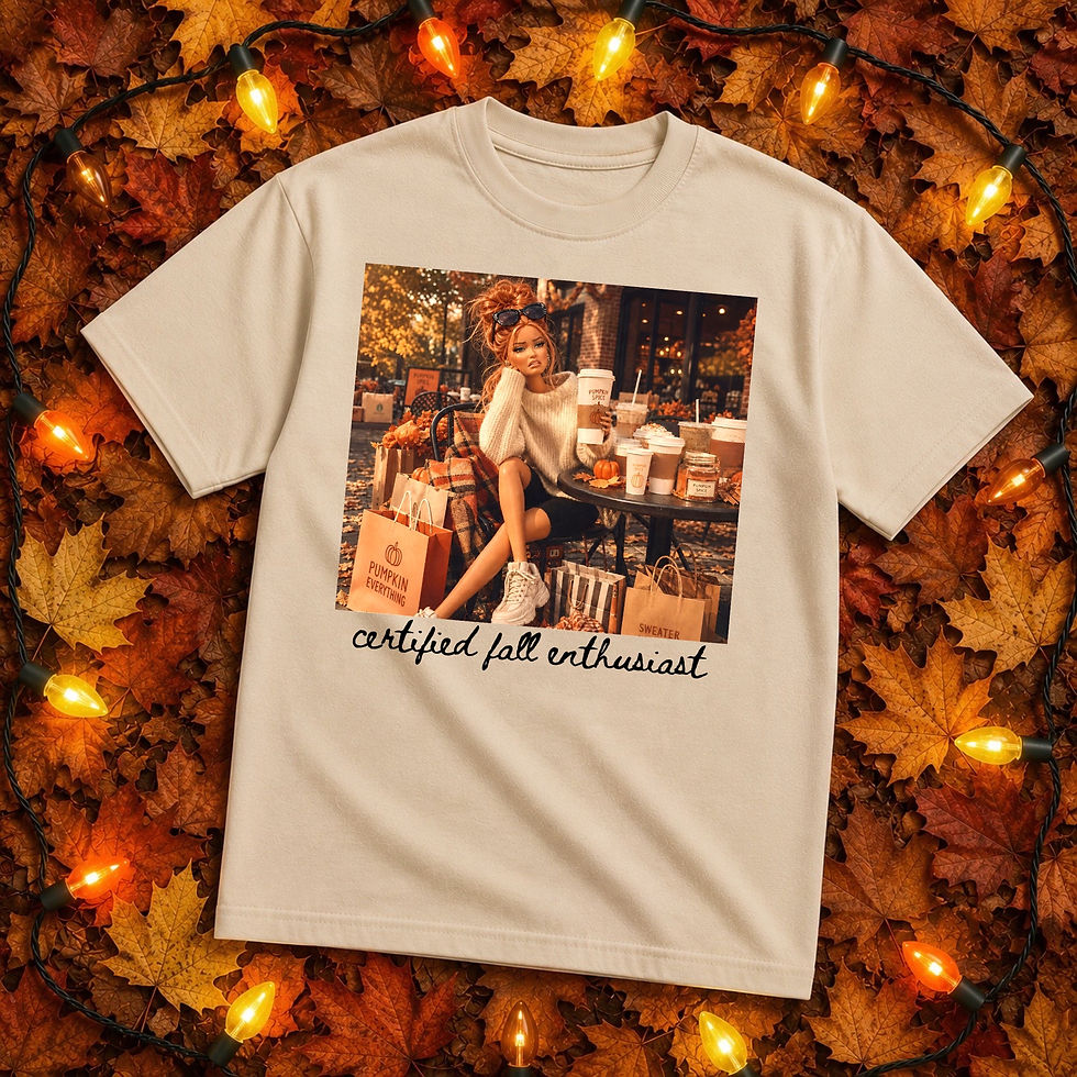 Thumbnail: Anxiety Barbie - Certified Fall Enthusiast shirt - Apparel