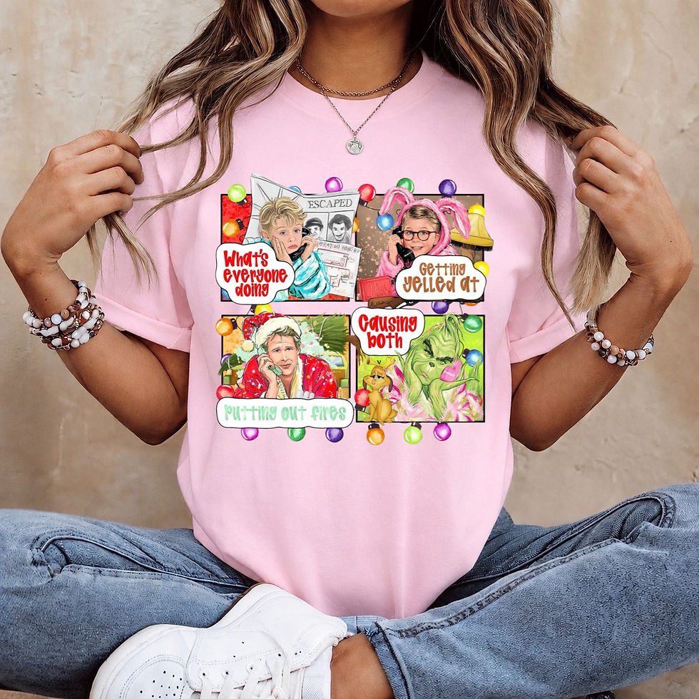 Thumbnail: Christmas Movie Medley shirt - Home Alone Christmas Story Vacation - Apparel 
