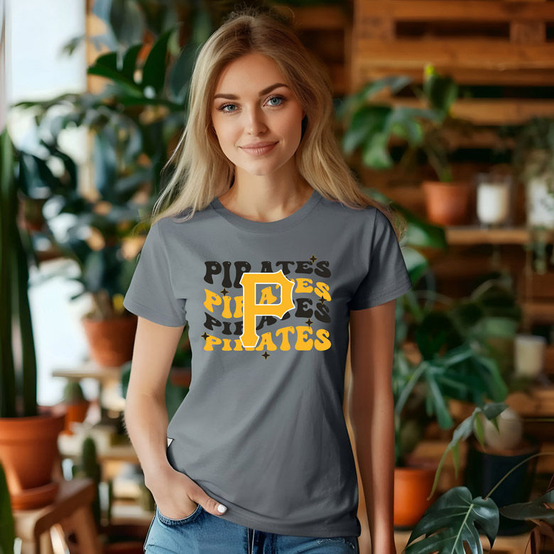 Thumbnail: MLB - Pittsburgh Pirates - Wavy Team Name - Apparel