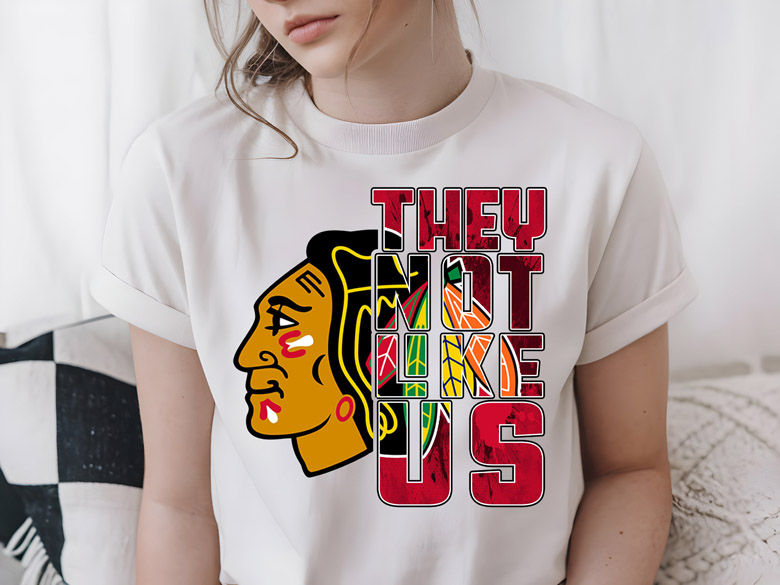 NHL - Chicago Blackhawks - They Not Like Us - Logo - Apparel