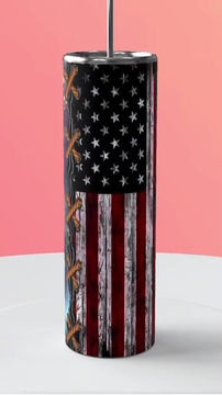 Thumbnail: American Bald Eagle Flying with Flag Tumbler