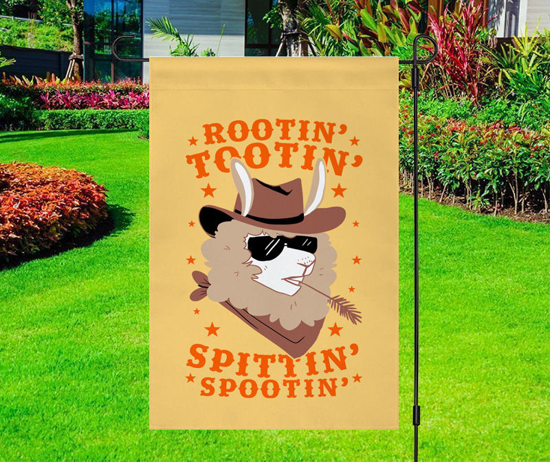 Llama Rootin’ Tootin’ Spittin’ Spootin’ Yard Flag