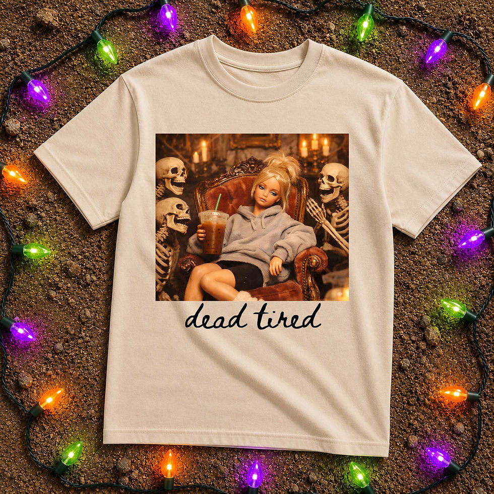 Thumbnail: Anxiety Barbie - Dead Tired - Halloween shirt - Apparel