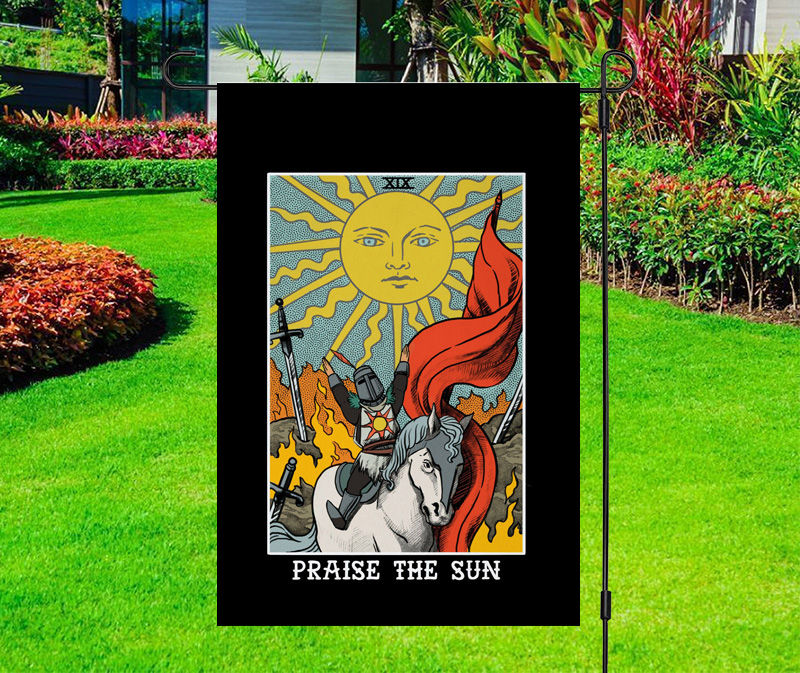 Praise the Sun Fantasy Art Yard Flag