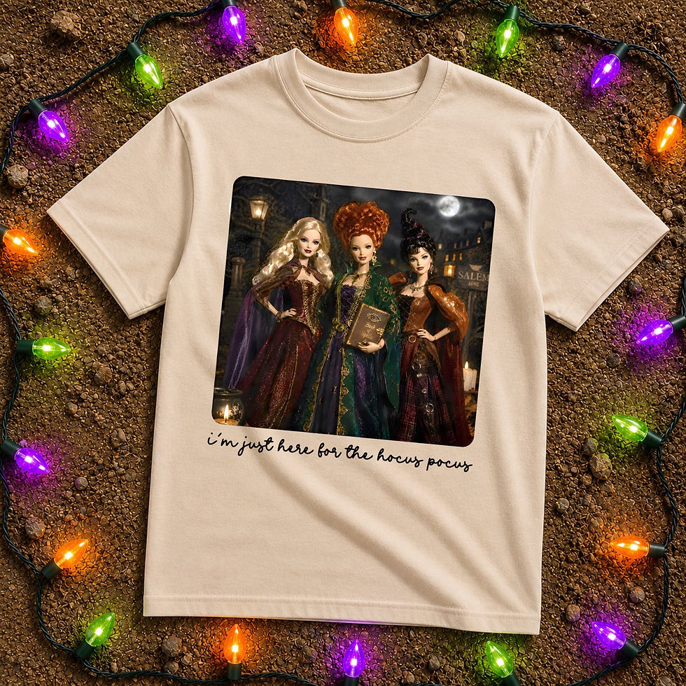 Thumbnail: Anxiety Barbie - Just Here For The Hocus Pocus shirt - Apparel