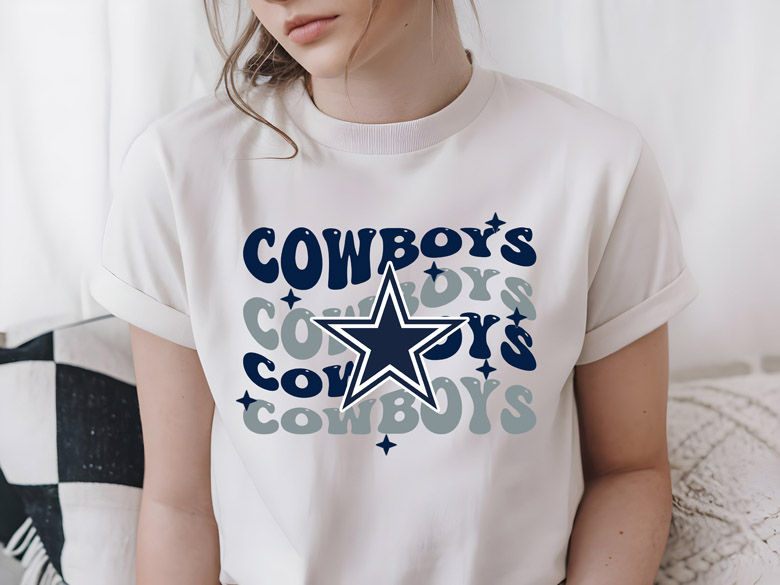 NFL - Dallas Cowboys - Wavy Team Name - Apparel