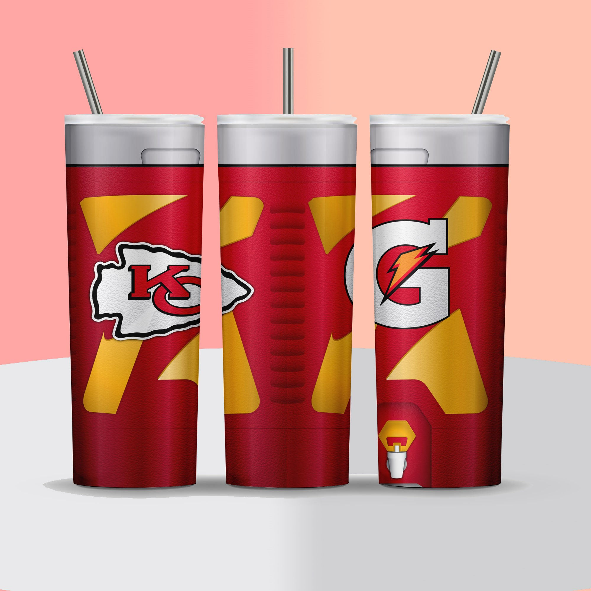 NFL - Kansas City Chiefs - Football Gatorade Cooler - Tumbler
