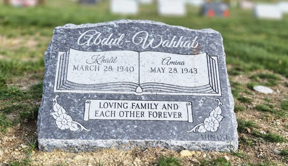 Blue Pearl Slant Marker Installed at Kensico Cemetery in Valhalla, NY