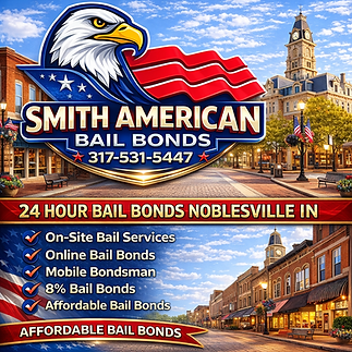 Smith American Bail Bonds 317-531-5447 136 S 9th St suite 3, Noblesville, IN 46060
