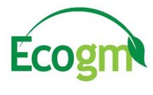 Ecogm logo with a green leaf arch