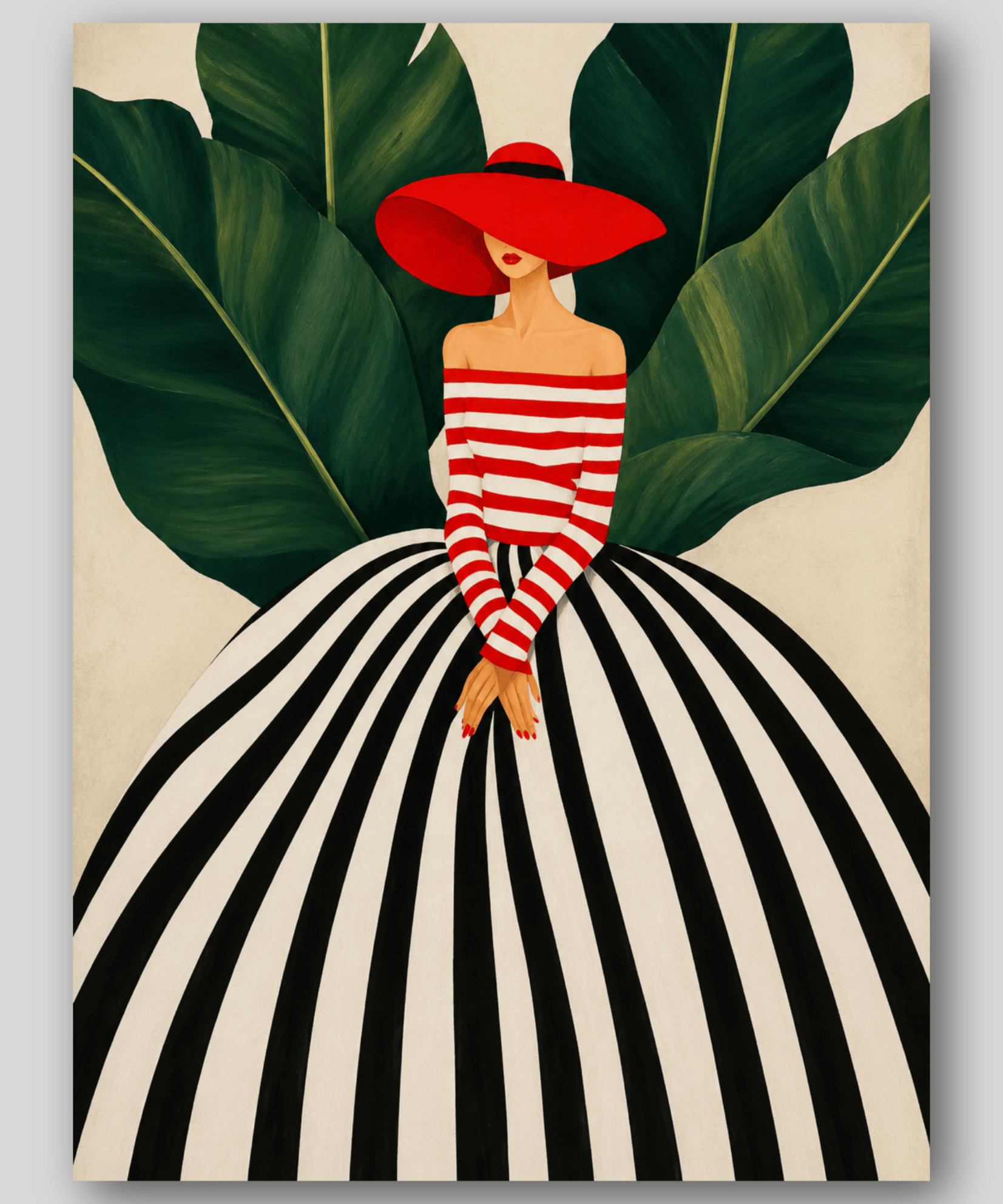 Quadro decorativo Dama Tropical