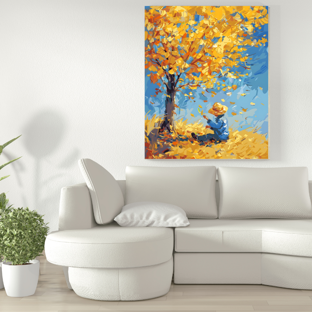 QUADRO VERTICAL MENINO E ARVORE 03