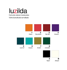 luzilda lámpara de cristal esmaltada carta de colores nachomonterodesign