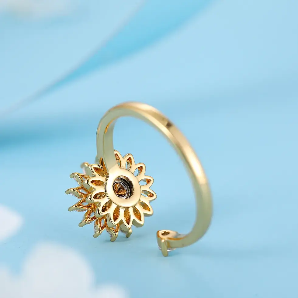 Thumbnail: Flower Time Ring (Rotating Top)
