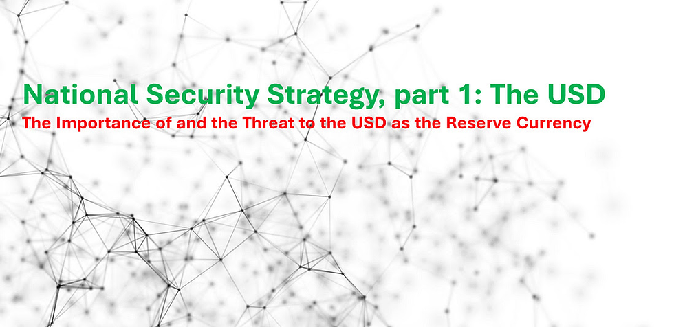 U.S National Security: USD Reserve Currency Importance