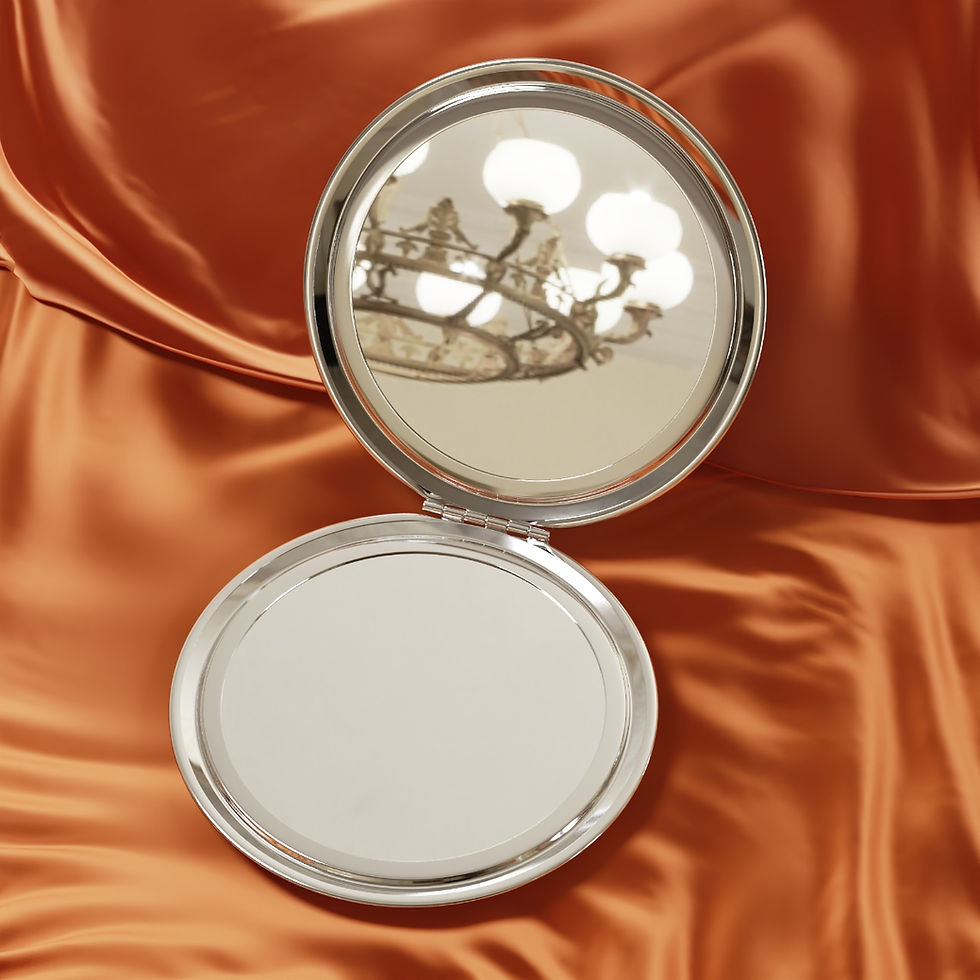 Thumbnail: Glowing Sunrise over Water Compact Travel Mirror