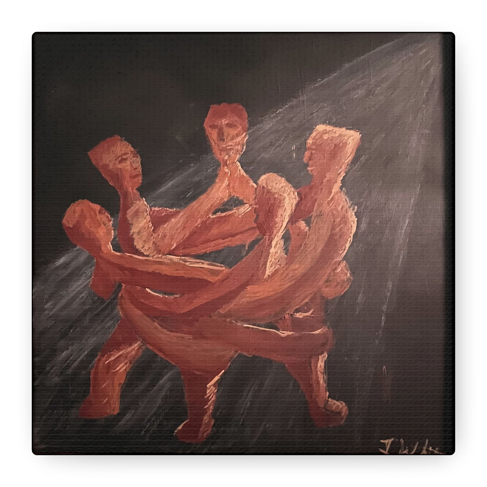Thumbnail: "Ring of Enlightened Men," Matte Canvas, Stretched