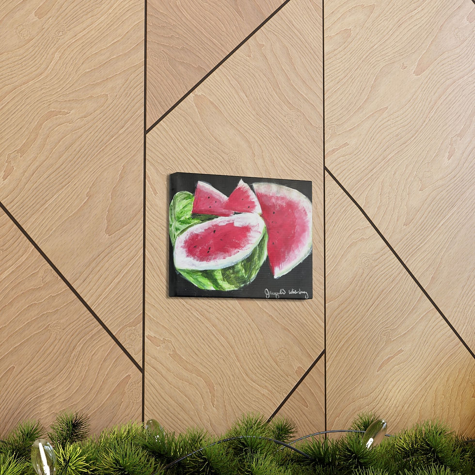 Thumbnail: "Watermelon Slices" wrapped canvas