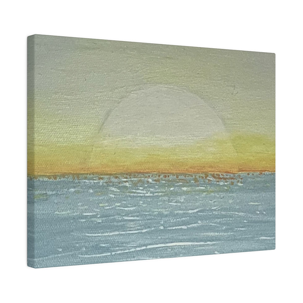 Thumbnail: Glowing Sunrise over Water Matte Canvas, Stretched, 0.75"