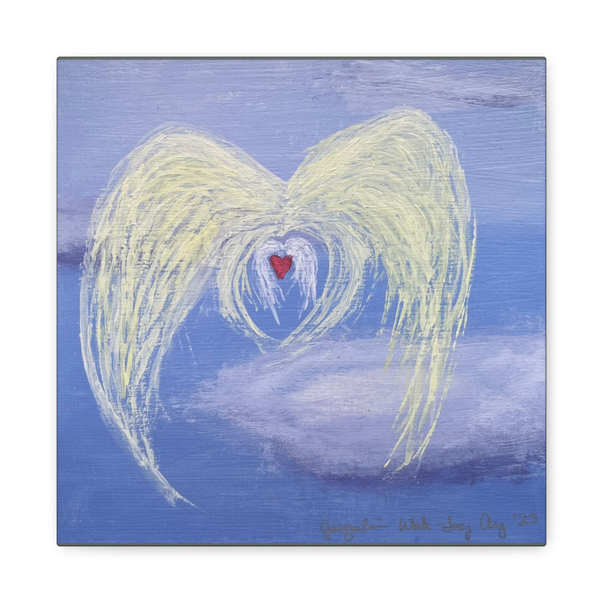 "A Piece of my Heart is in Heaven" Matte Canvas, Stretched, 1.25"