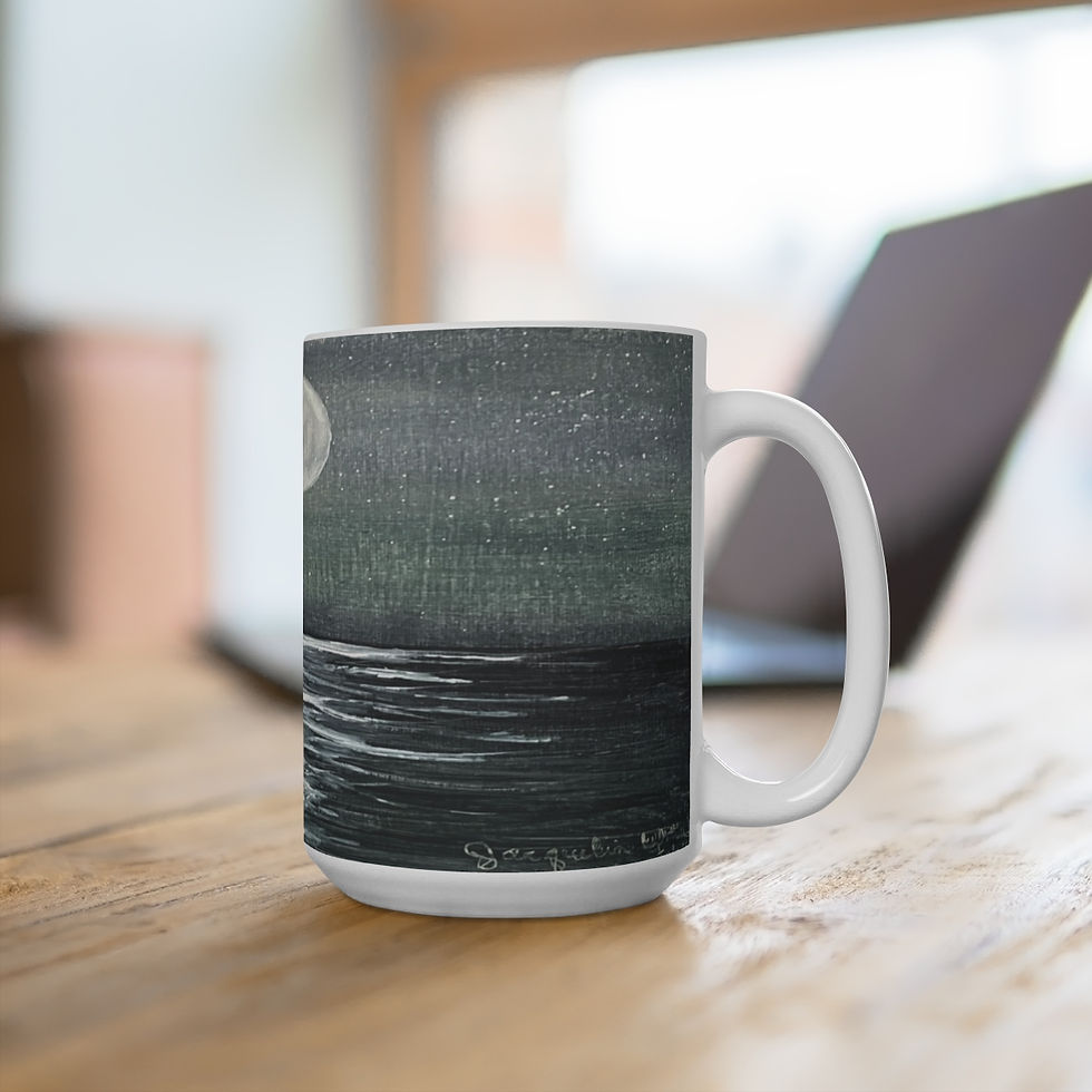 Thumbnail: Full Moon over River Mug 15oz