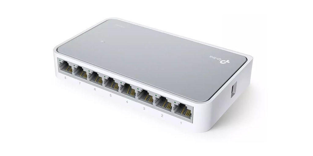 Switch SOHO 8 puertos Ethernet 10/100M, para escritorio