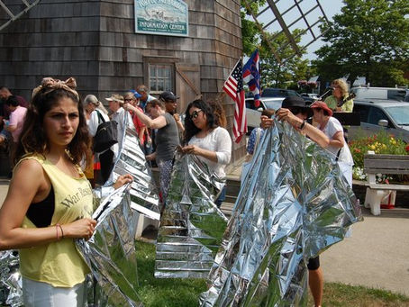 Locals And Visitors Gather In Sag Harbor For 'Interdependence Day' Walk