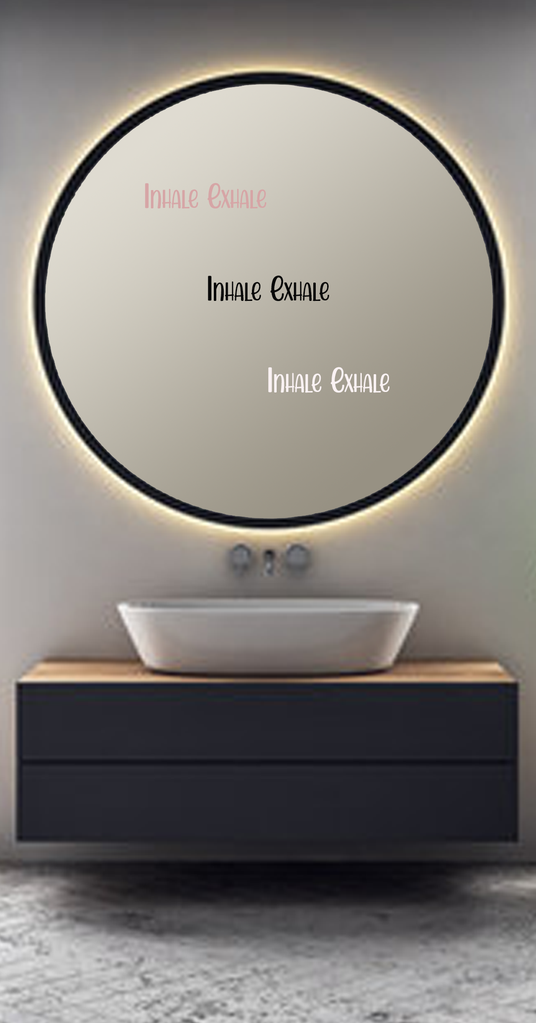 Inhale Exhale - Vinyl Positive Affirmation Stickers