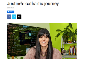 Justine’s cathartic journey