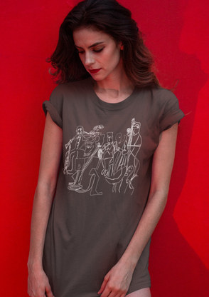 MODELO VESTE CAMISETA COM NOSSA ARTE ENSAIO DA ORQUESTRA