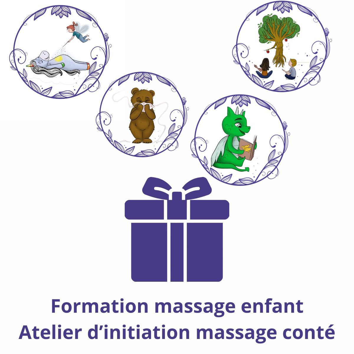 bon cadeau formation massage enfant - initiation massage conté