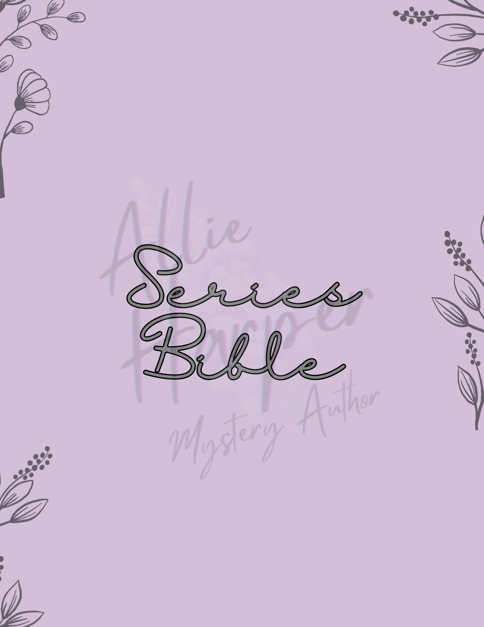 Digital Series Bible Template (Purple Theme)