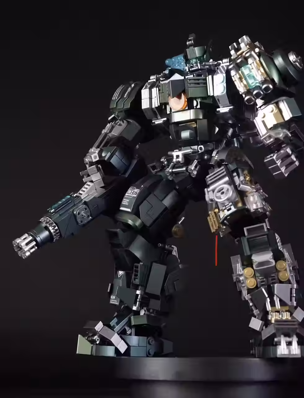 Black robot model kit, detailed design